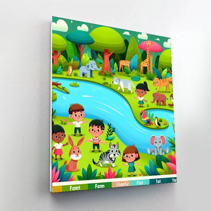 Tropical Rainforest Rescue Paint By Numbers Art