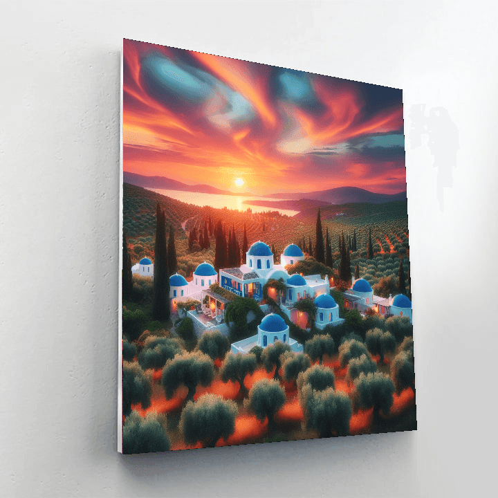 Grecian Sunset Retreat Paint By Numbers