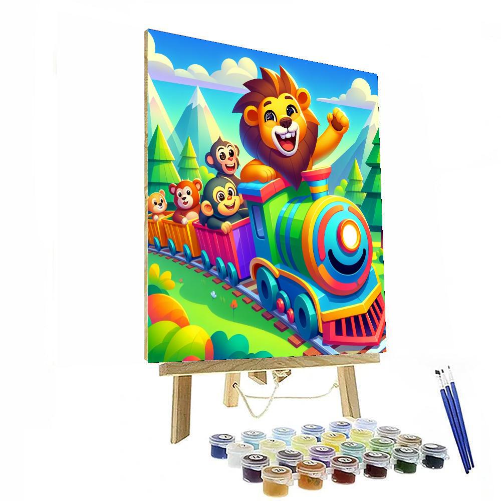Joyful Adventure Train Painting By Numbers Kit