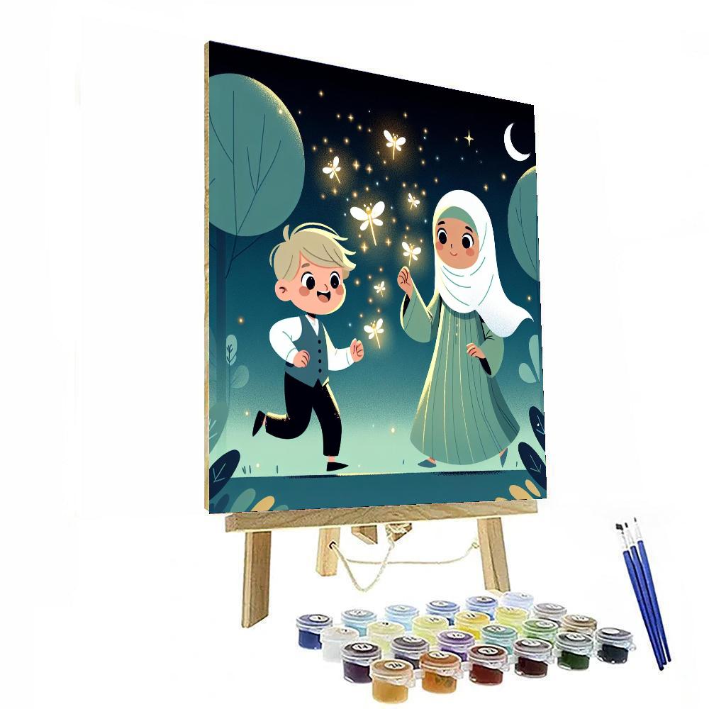 Friendly Firefly Fiesta Number Painting