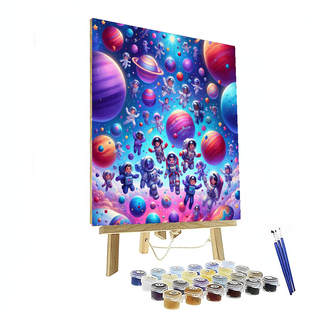 Whimsical Space Odyssey Painting Number Kit