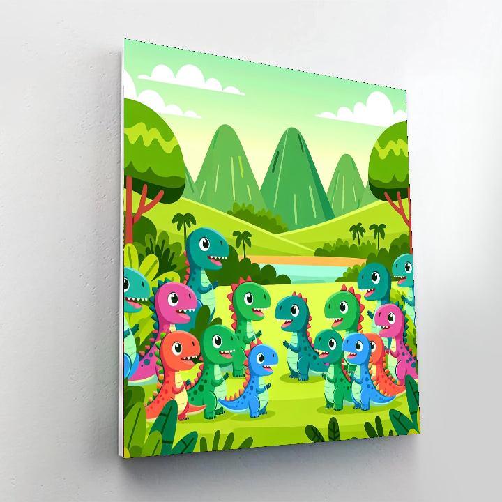 Dinosaurs In Dino Valley Paint By Color