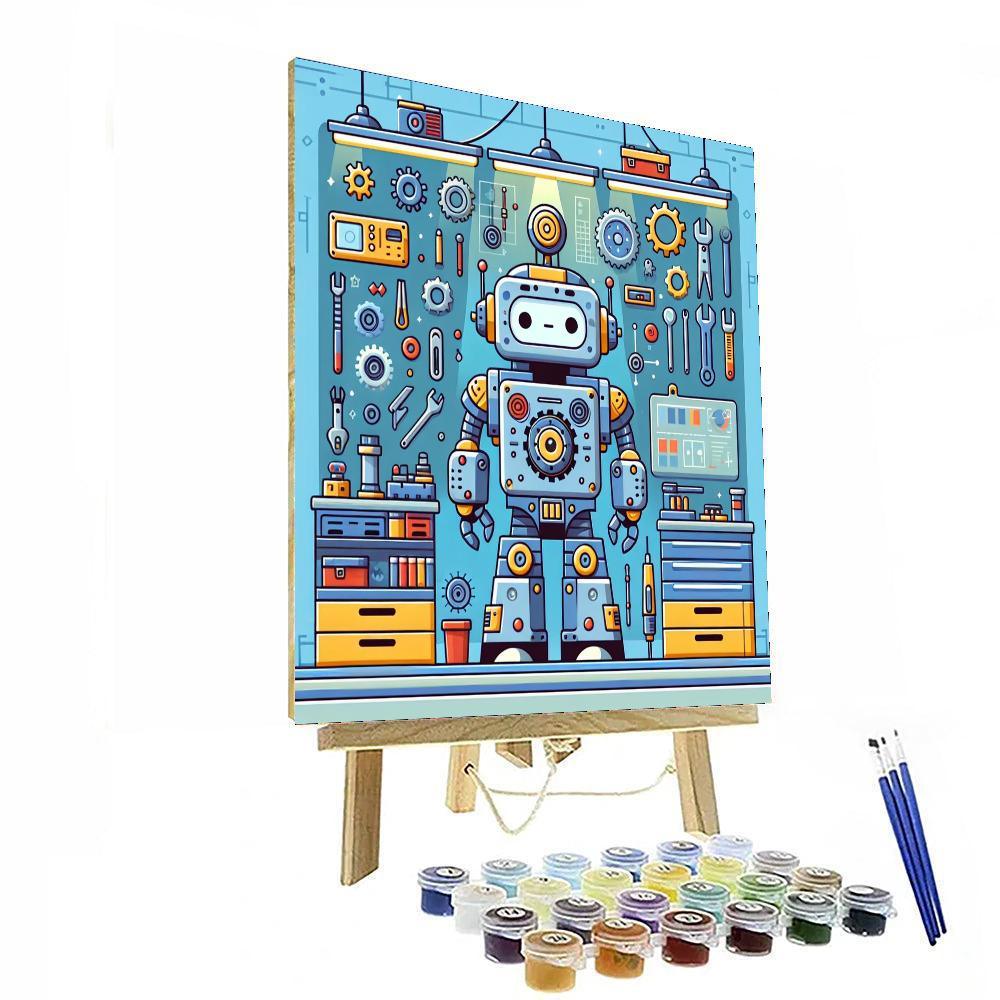 Robot Engineer's Workshop Paint By Number