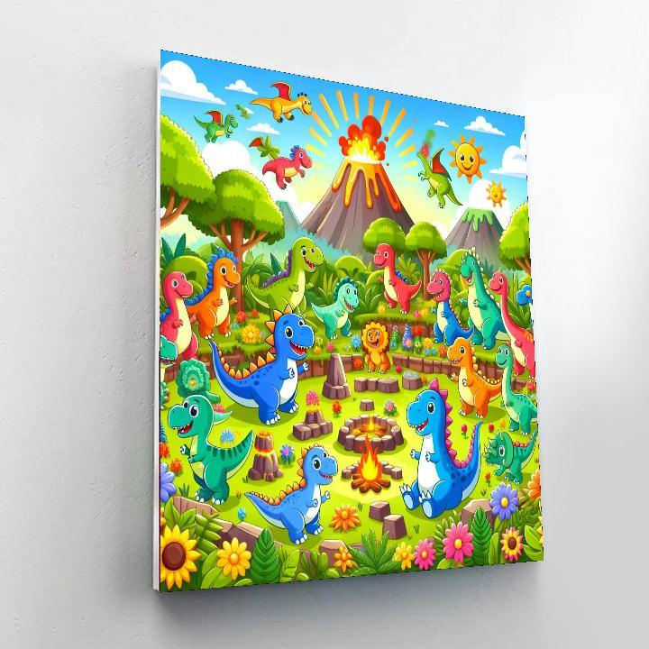Dino Day Out Painting Number Kit