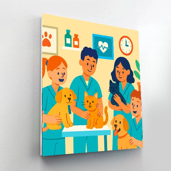 Animal Hospital Numbered Painting Kits