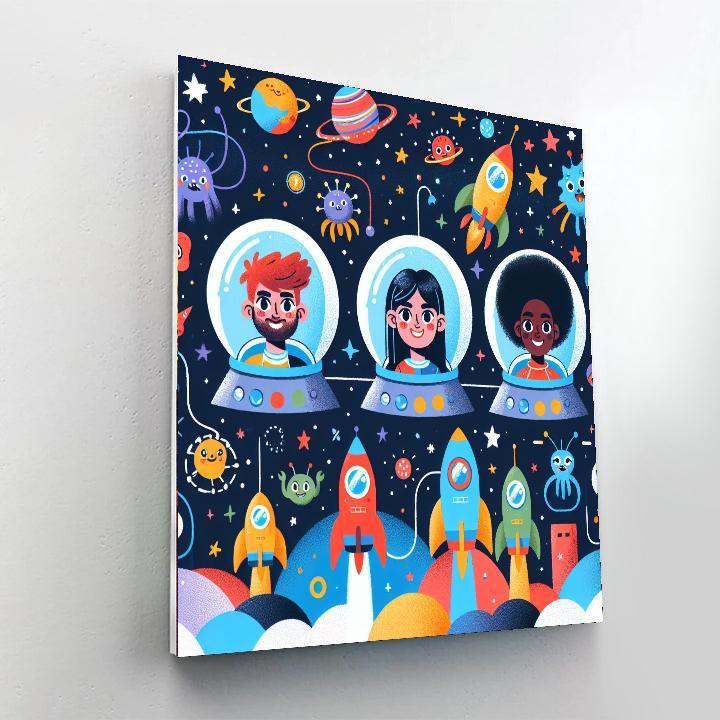 Space Explorers And The Lost Galaxy Painting Number Kit