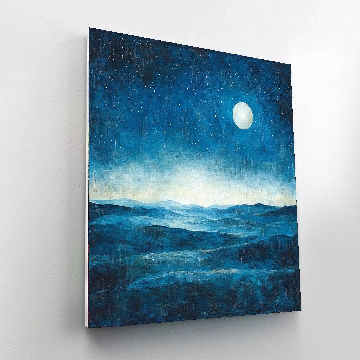 Friedrich Inspired Celestial Moonlit Landscape  Paint By Numbers