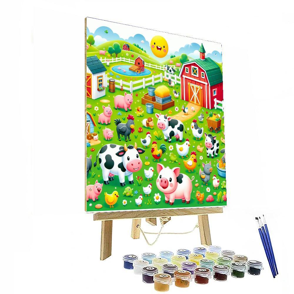 Charming Farmyard Adventure Paint By Numbers Kits