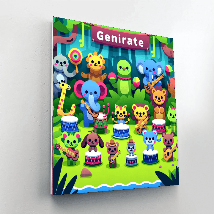 Jungle Jam With Musical Animals Paint By Number