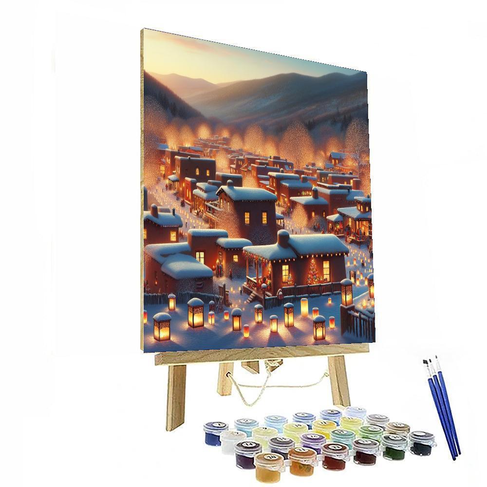 Noche De Las Luminarias - Taos, New Mexico, Usa Painting Number Kit