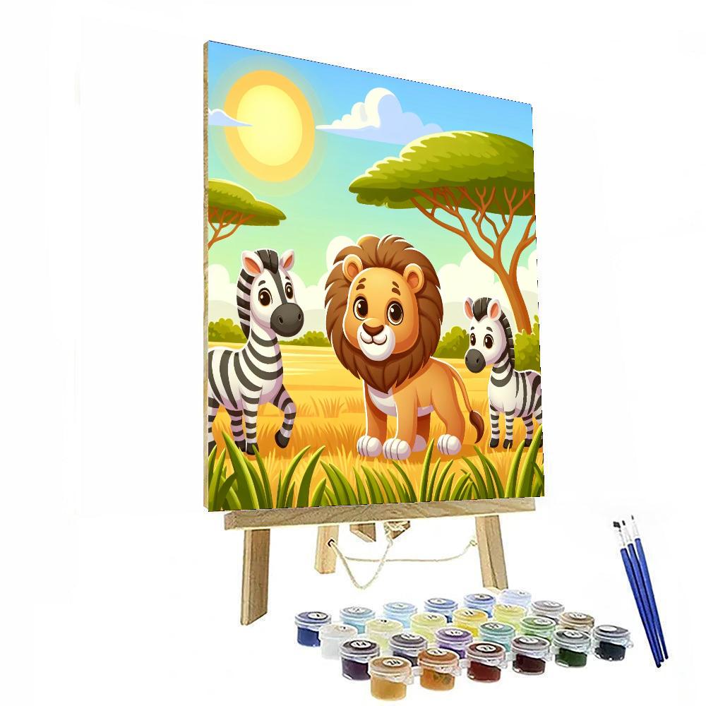 Sunlit Savannah Safari Numbered Painting Kits