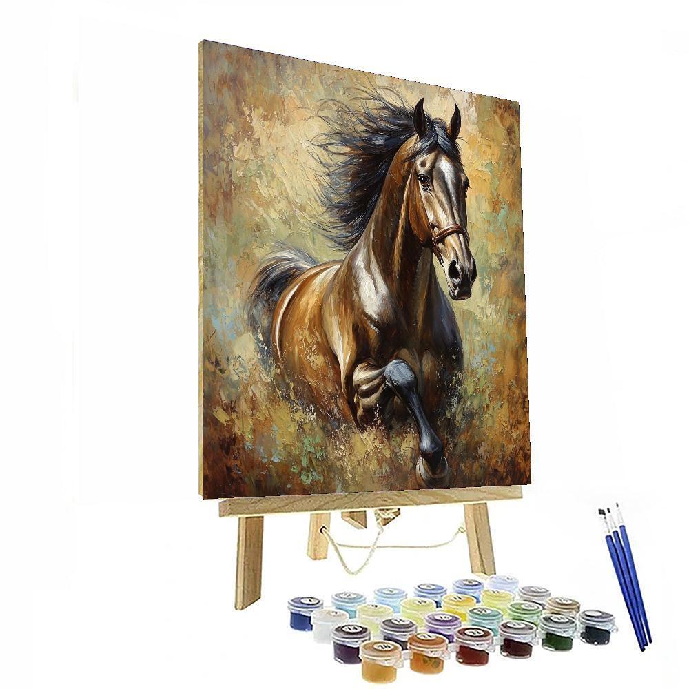 Leonardo Da Vinci Inspired Majestic Renaissance Steed  Paint By Number