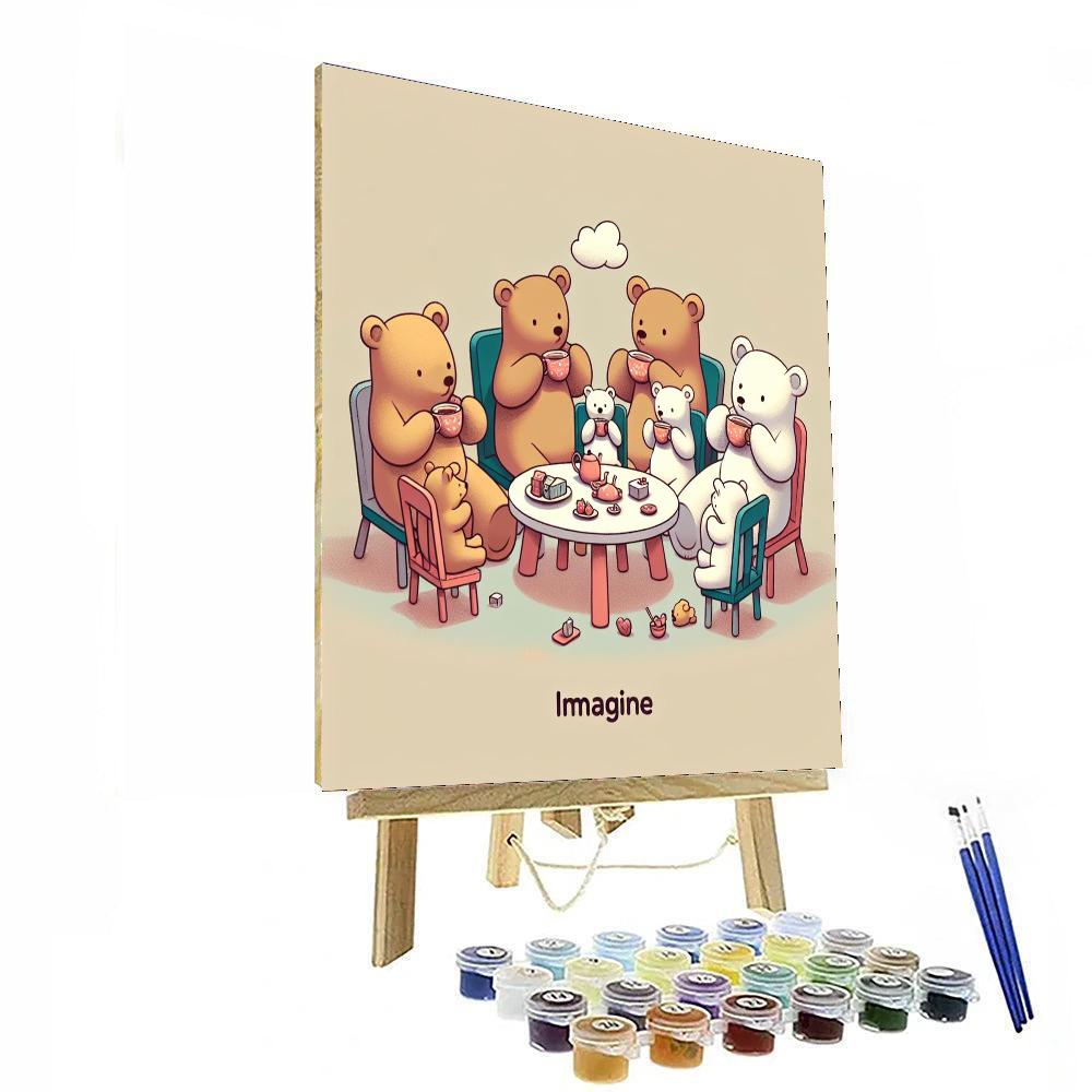 Teddy's Tea Party Painting Number Kit