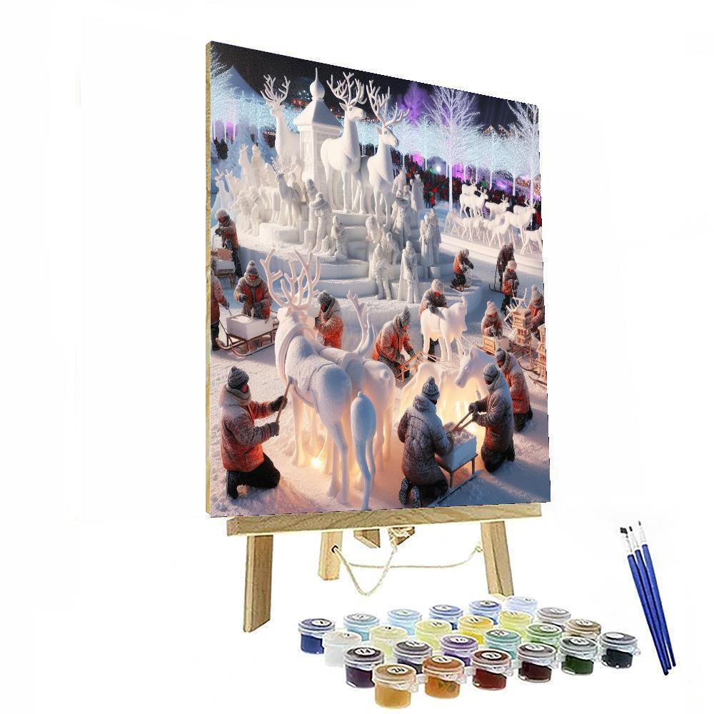 Kiruna Snow Festival - Kiruna, Sweden Painting Number Kit