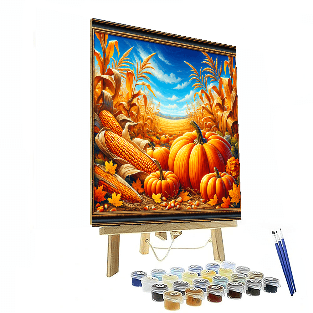 Golden Harvest Time Number Painting