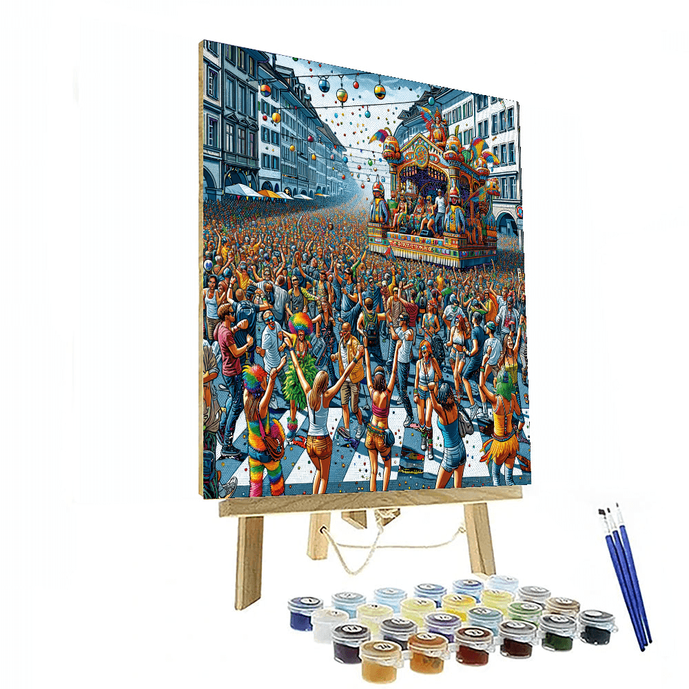 Zürich Street Parade - DIY Painting By Numbers Kit - Artistry Rack