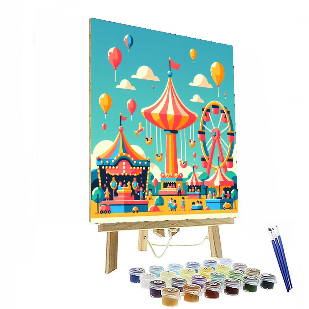 Super Fun Carnival Paint By Numbers Art