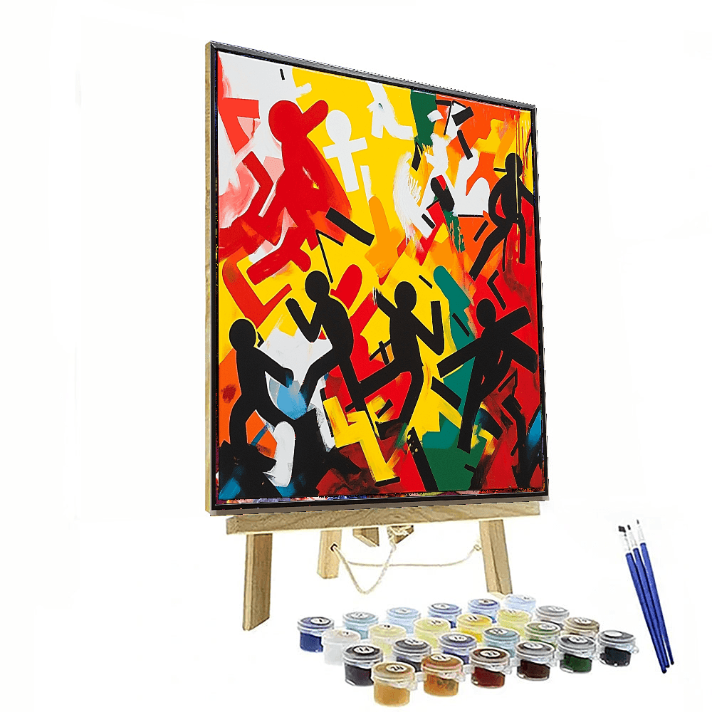 Keith Haring Inspired Kaleidoscope Of Dreams  Paint By Color