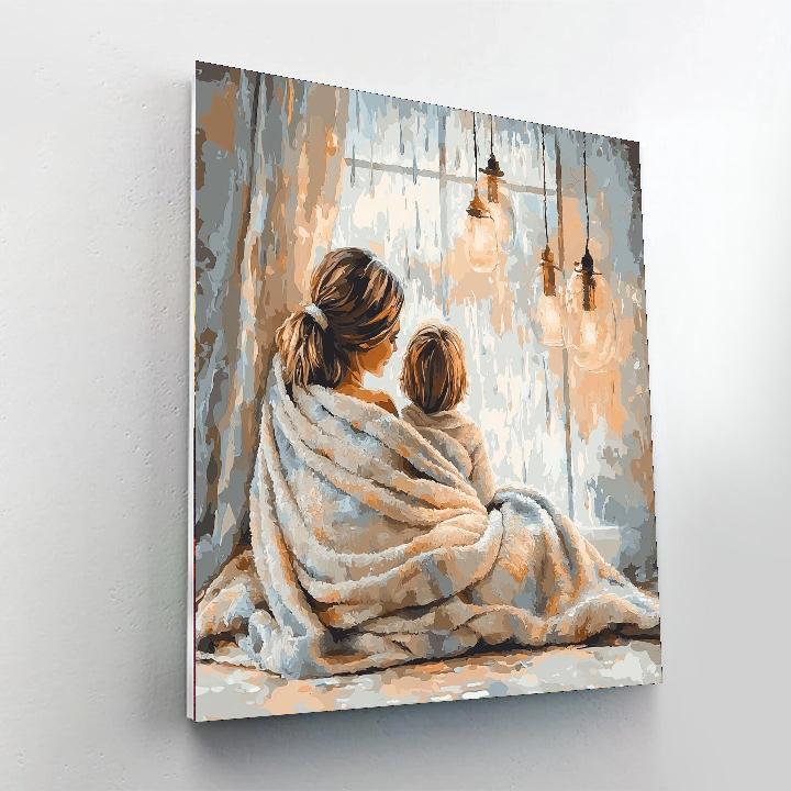 Rainy Day Hugs Paint By Numbers