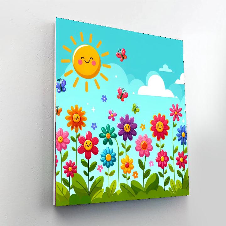 Dancing Flowers Festival Paint By Numbers Art