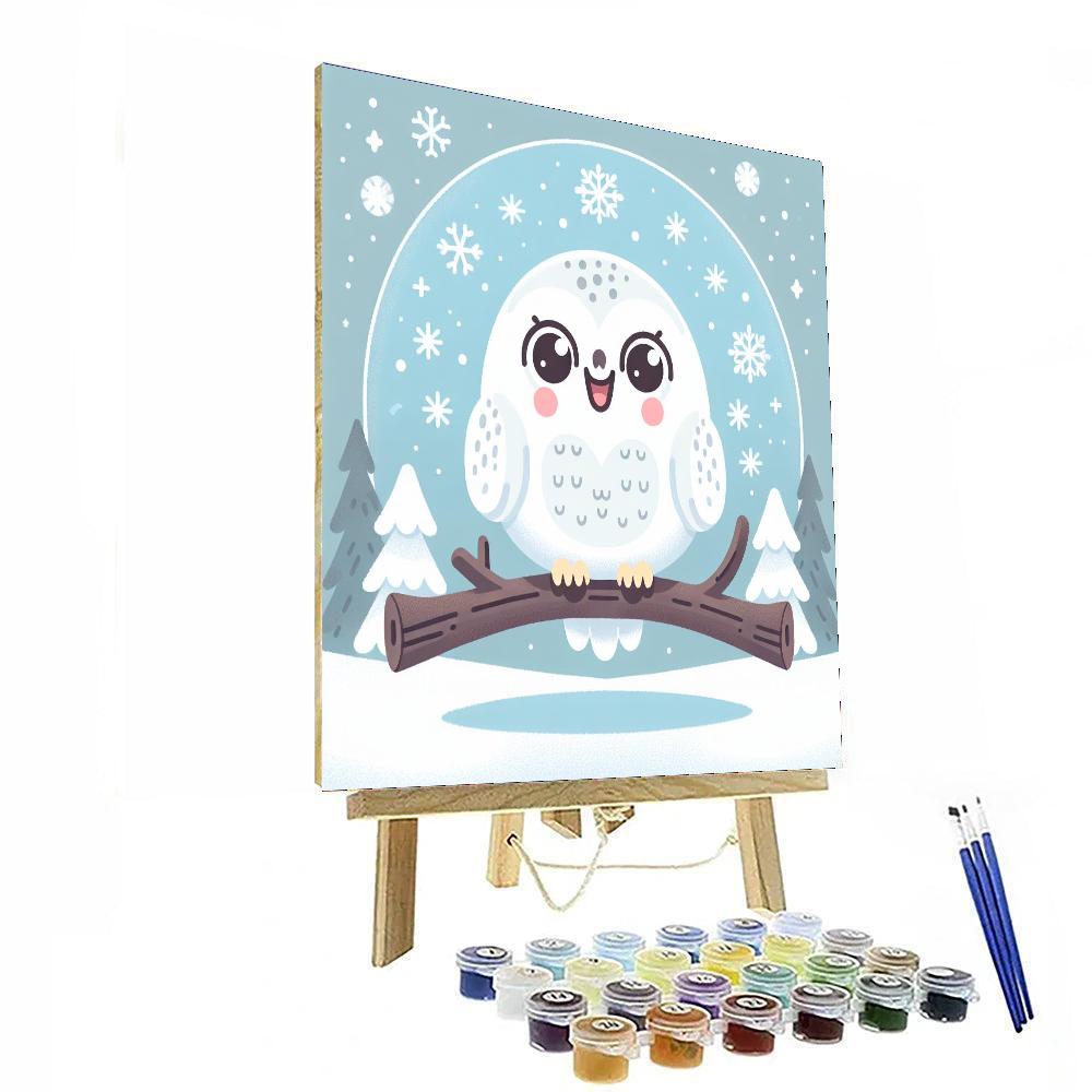 Silly Snowy Owl Painting By Numbers Kit
