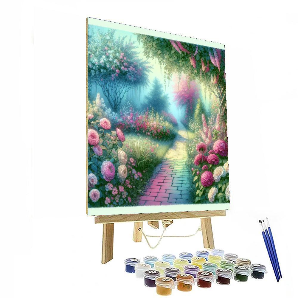 Dreamlike Garden Pathway Paint By Color
