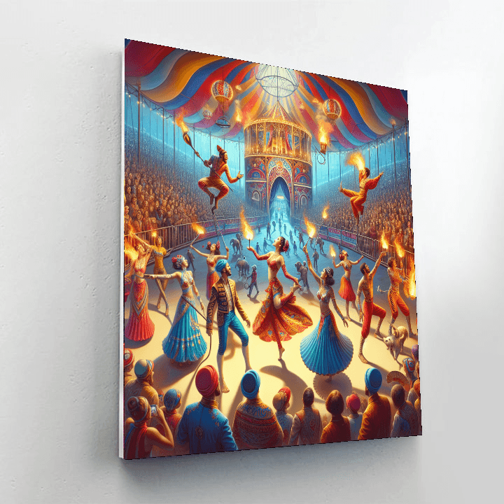 Whimsical Circus Whirl Numbered Painting Kits
