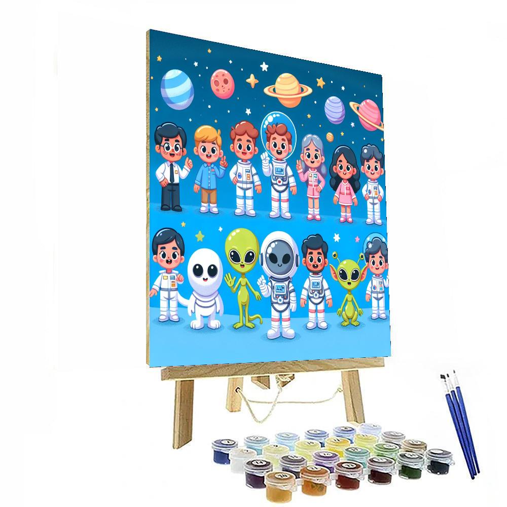 Space Adventure Heroes Paint By Number