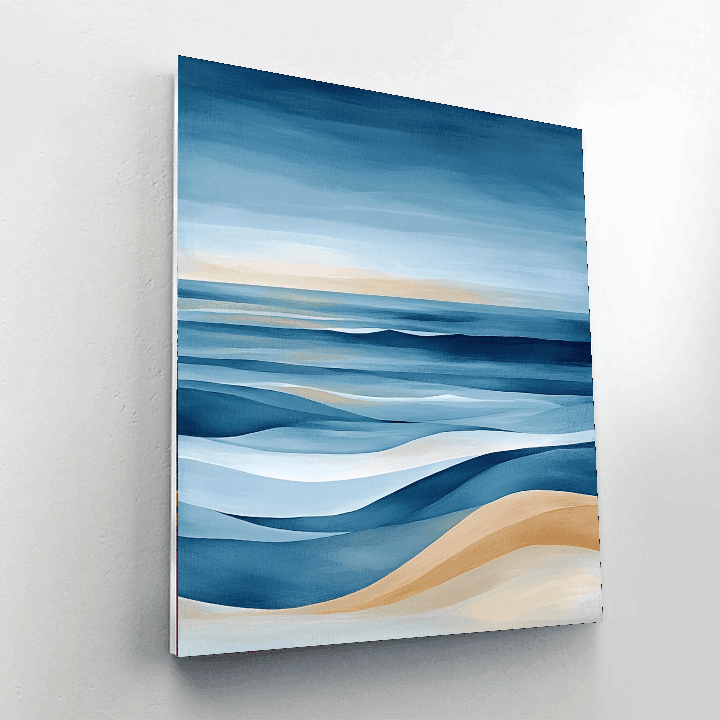 Josef Albers Inspired Modernist Seaside Escape  Paint By Number