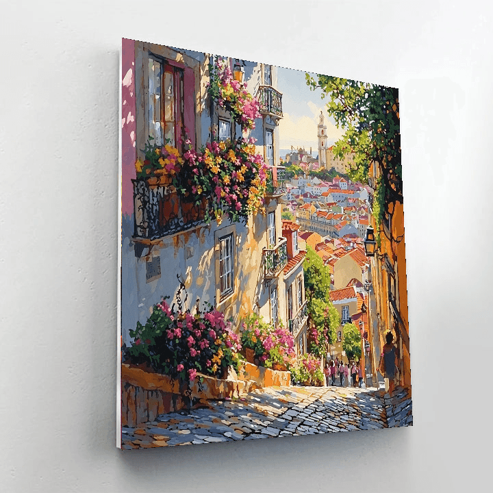 Lisbon's Alfama District Numbered Painting Kits