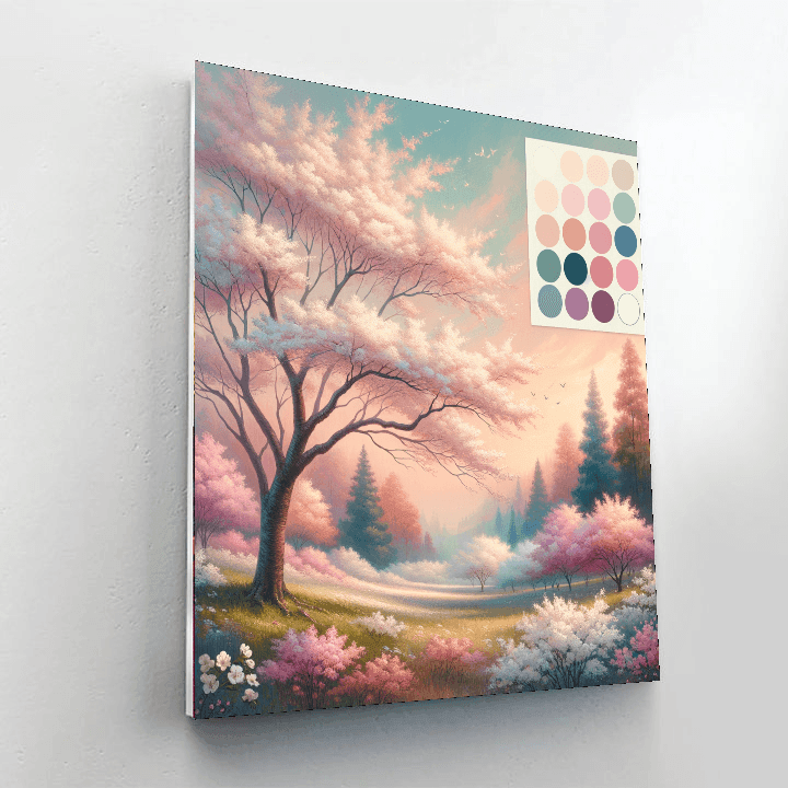 Elegant Serenity Of Cherry Blossoms Paint By Numbers Kits