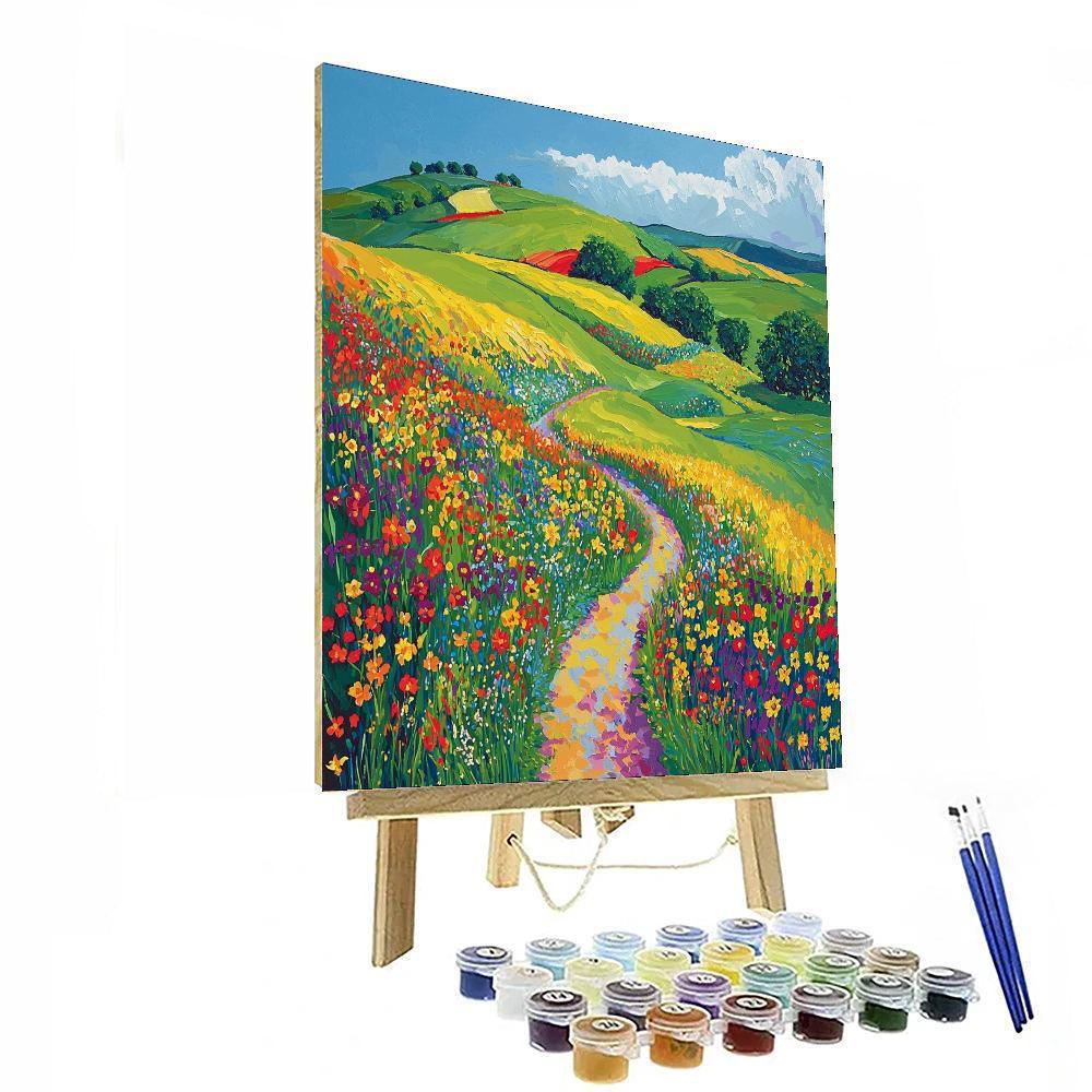 David Hockney Inspired Colorful Countryside Serenade  Paint By Color
