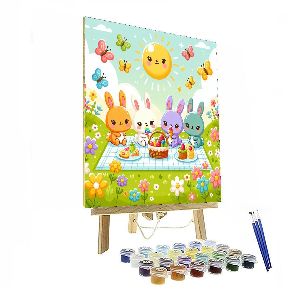 Buzzy Bunny Picnic Numbered Painting Kits
