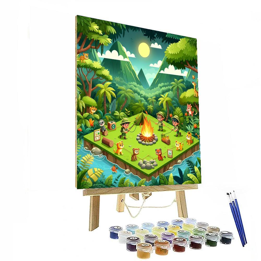 Adventurer's Jungle Camp DIY Paint By Numbers