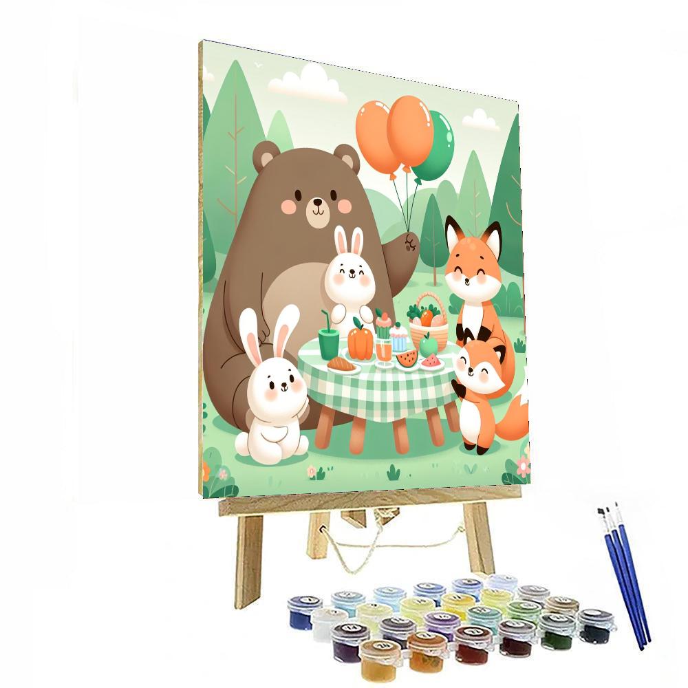 Happy Forest Party Painting By Numbers Kit