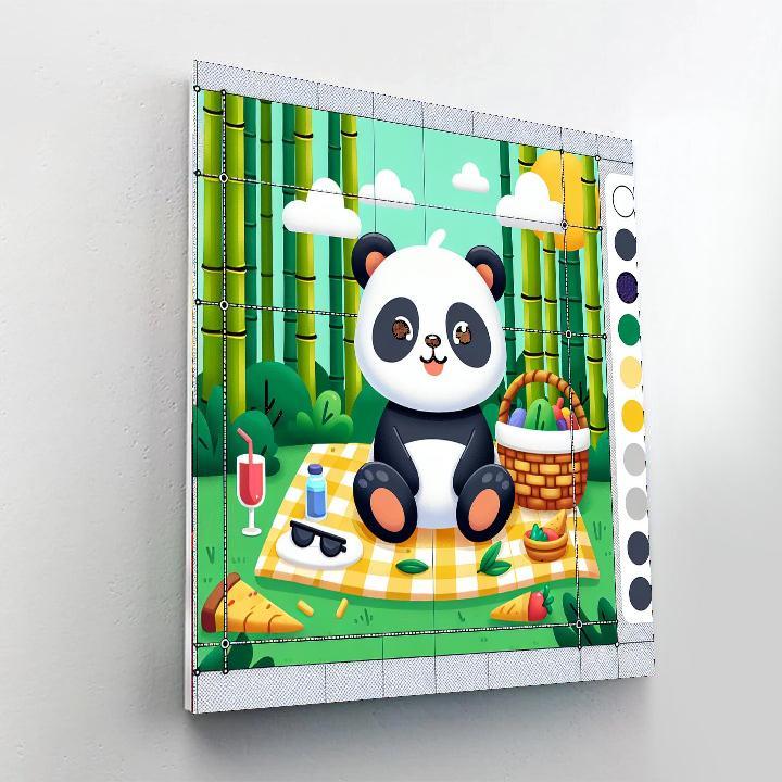 Cozy Panda Picnic Painting By Numbers Kit