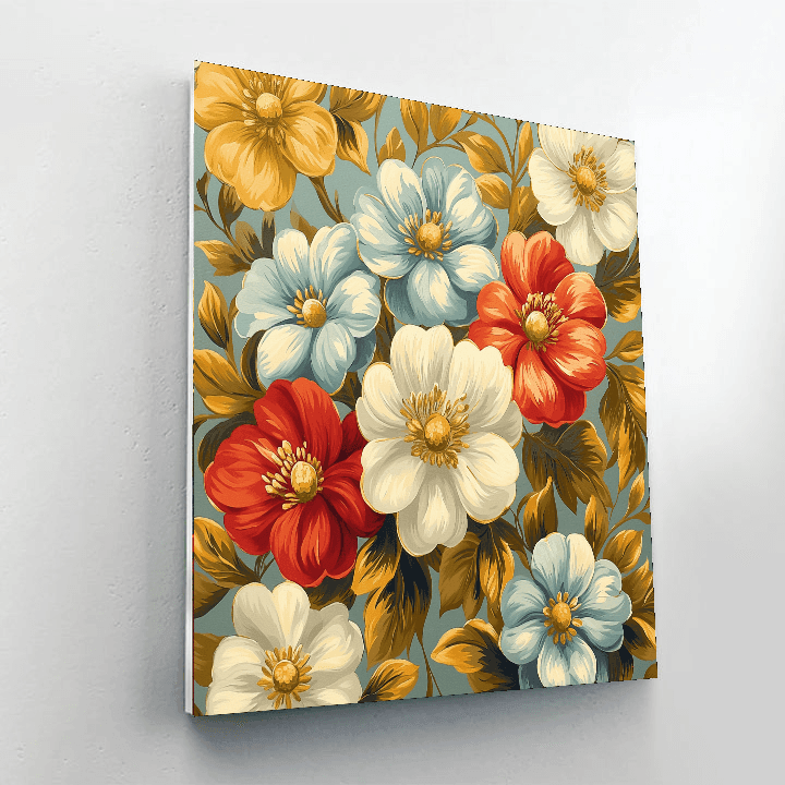 Gustav Klimt Inspired Klimt's Floral Whisper  Painting By Numbers Kit