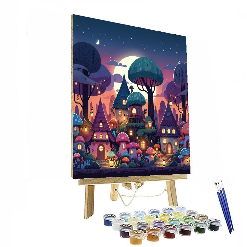 Enchanting Elfin Village Painting Number Kit