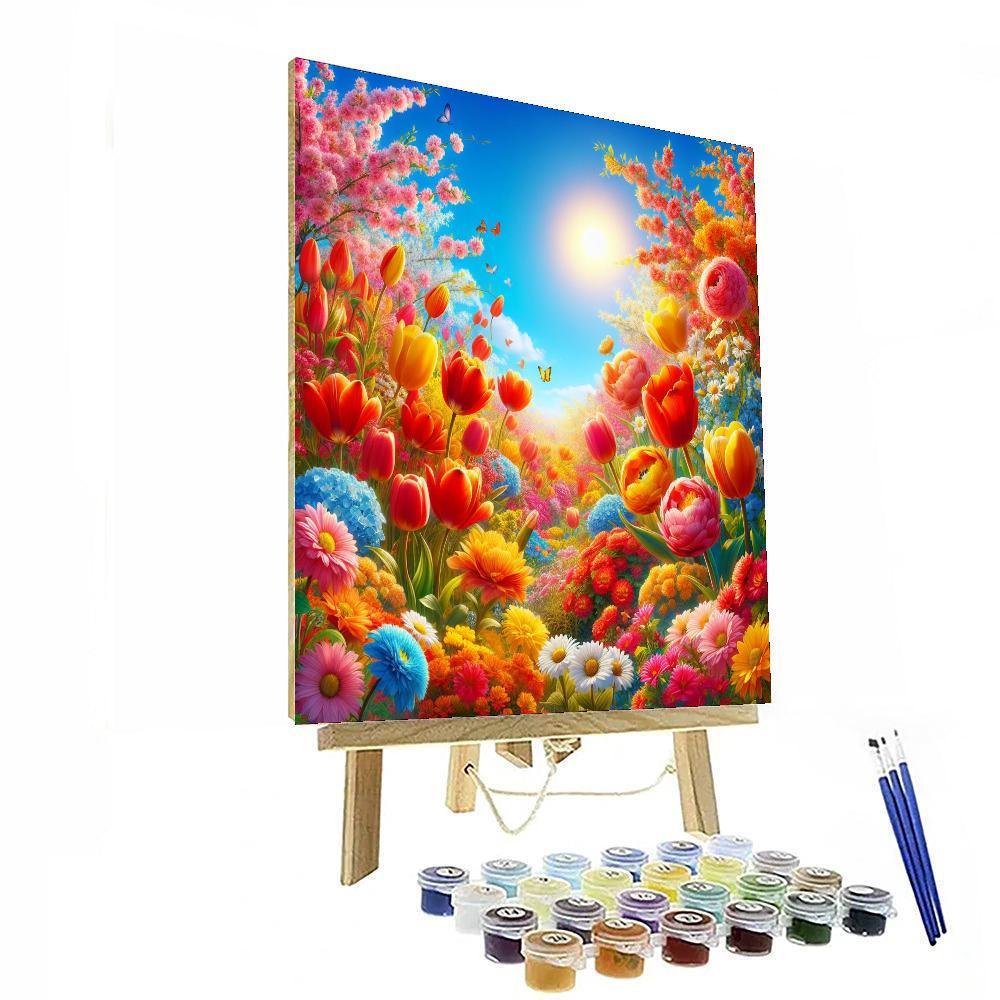 Springtime Blossoms Number Painting