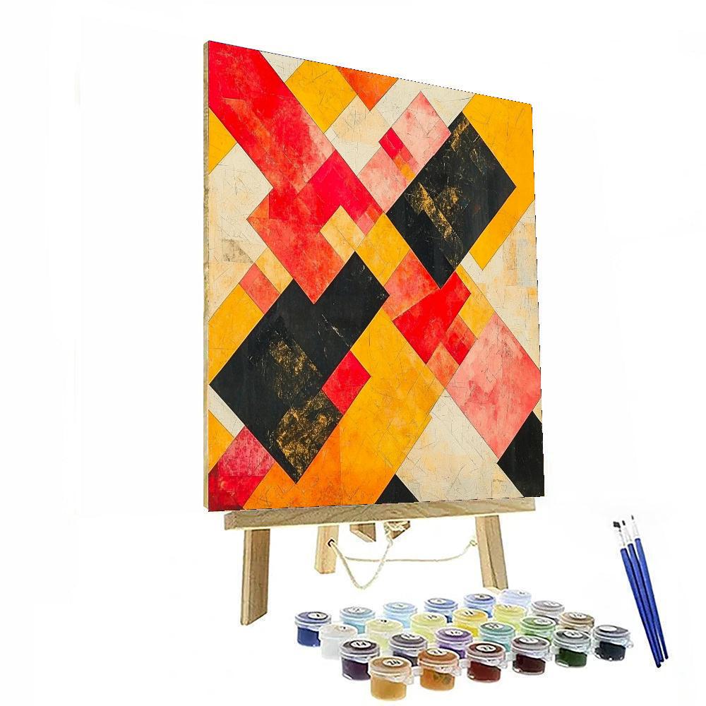 Kazimir Malevich Inspired Curated Chaos  Paint By Color