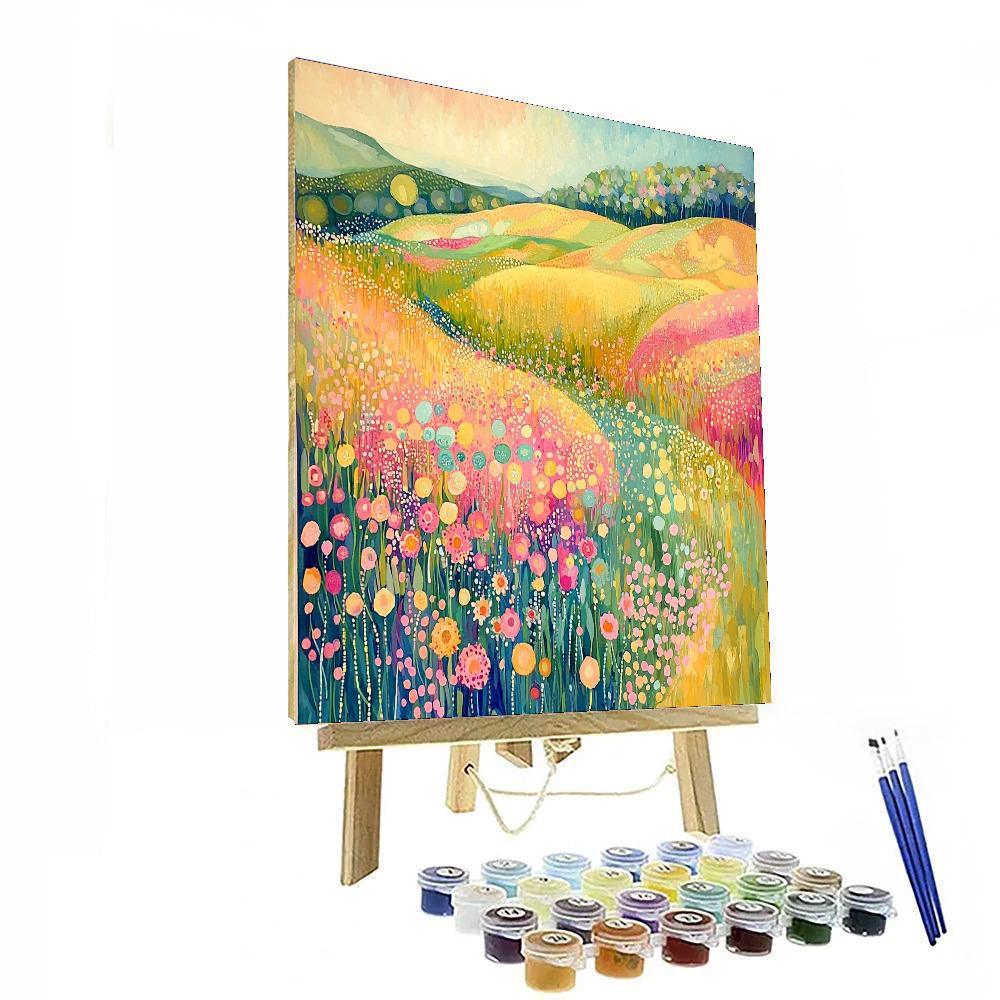 Georges Seurat Inspired Vibrant Meadow  Paint By Numbers Art
