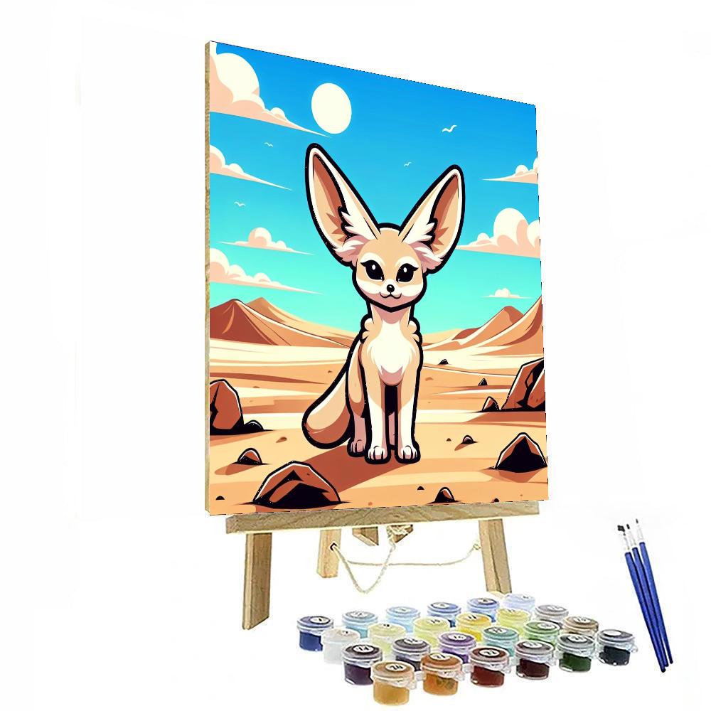 Fanciful Fennec Fox Paint By Numbers Art