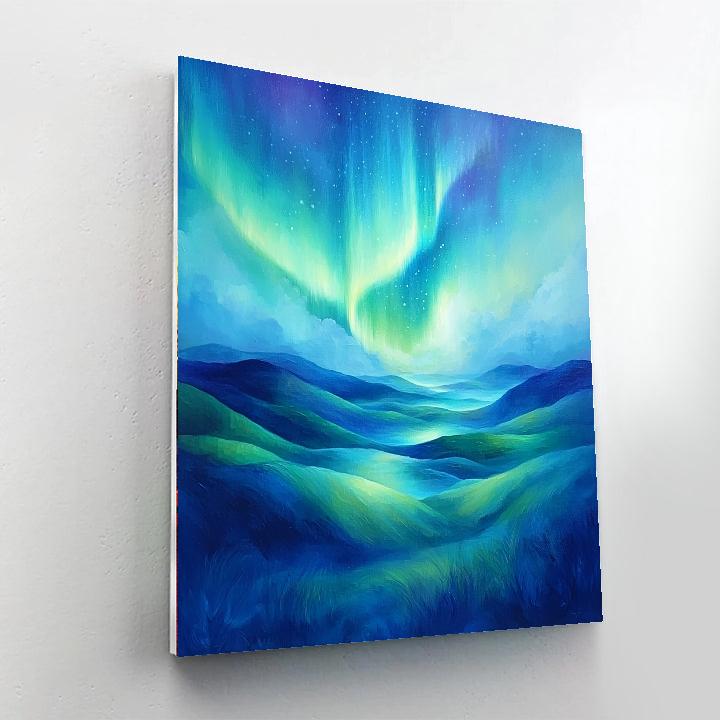 Yves Tanguy Inspired Aurora Borealis Glow  Paint By Number