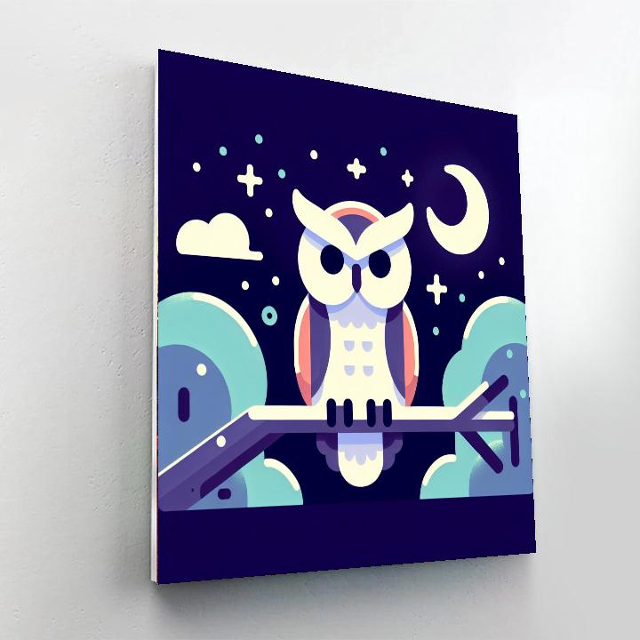 Wise Owl Night Watch Numbered Painting Kits