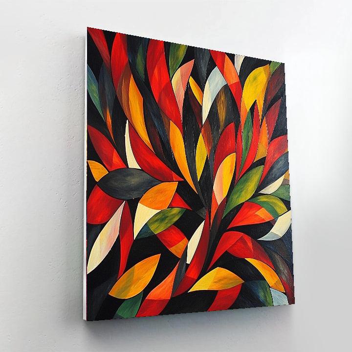 Jean-Michel Basquiat Inspired Colorful Anarchy  Number Painting