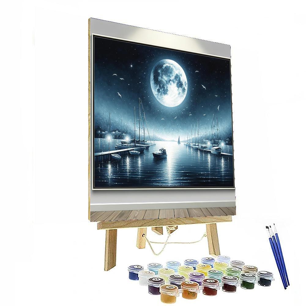 Mystical Moonlit Harbor DIY Paint By Numbers