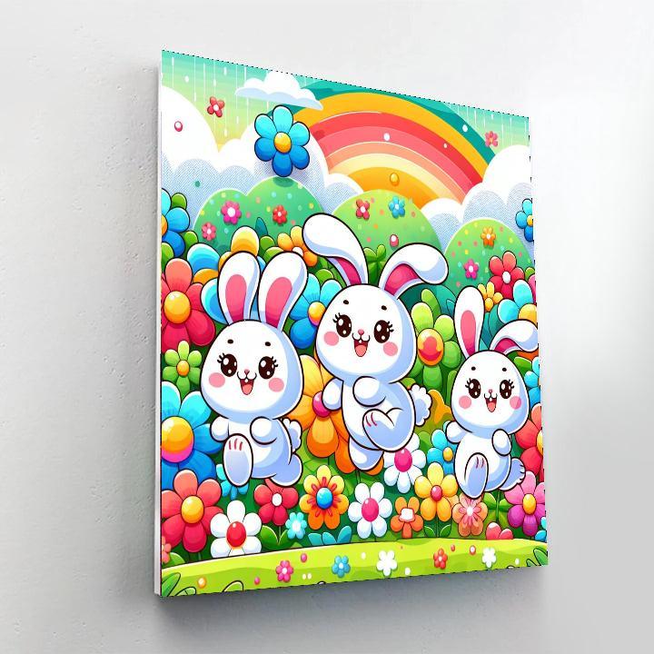 Bouncing Bunny Hop Paint By Number