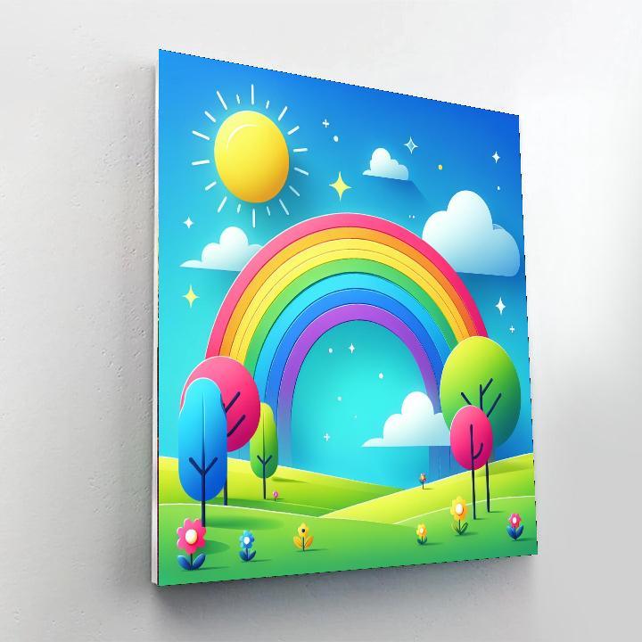 Whimsical Rainbows Numbered Painting Kits