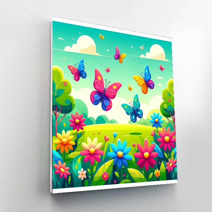 Garden Butterfly Gala Painting By Numbers Kit
