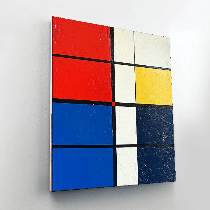 Piet Mondrian Inspired Joyful Geometry  Paint By Numbers Art